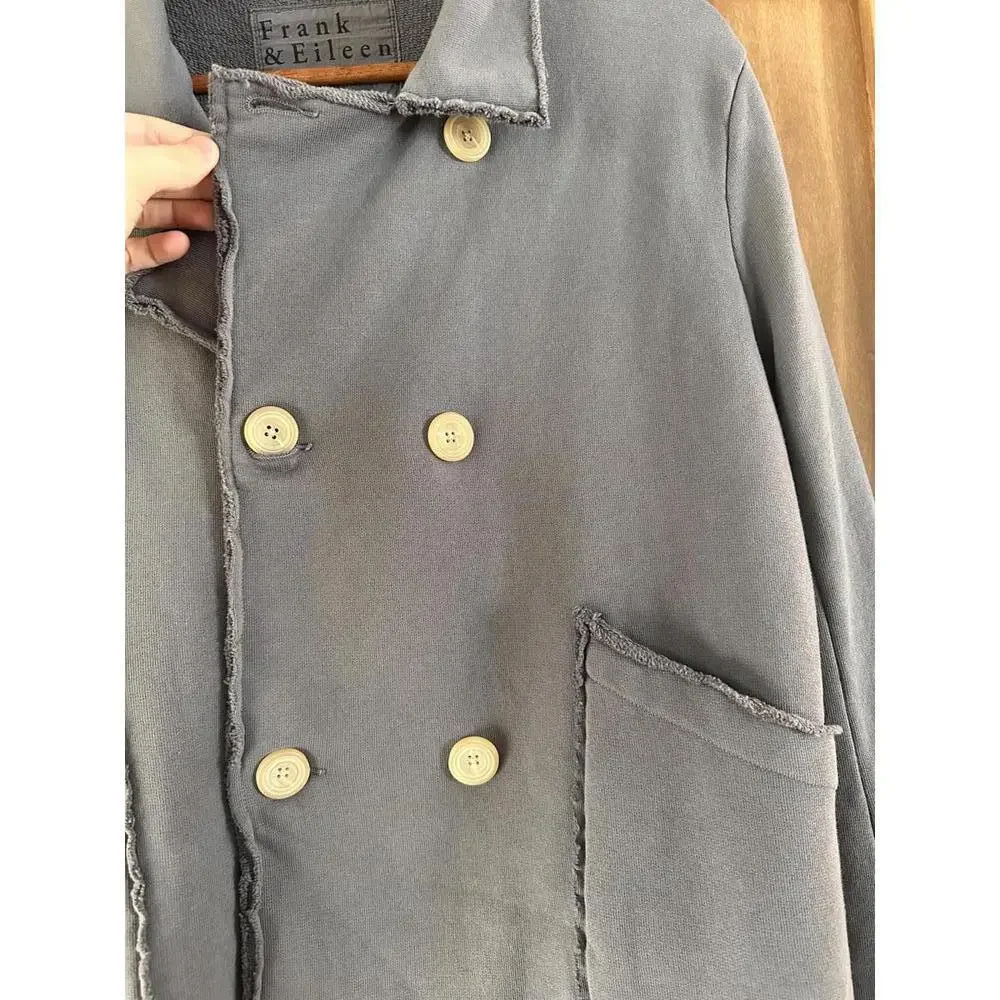 Frank & Eileen Mini Belfast Crop Knit Peacoat In Elephant Women’s size Medium - Picture 11 of 15